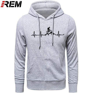 Planet Gates Hoodies Mountain Bike Heartbeat Funny MTB Dirt Bike Plus Custom LONG Sleeve Men's Fashion Family Cotton Hoodies, Sweatshirts