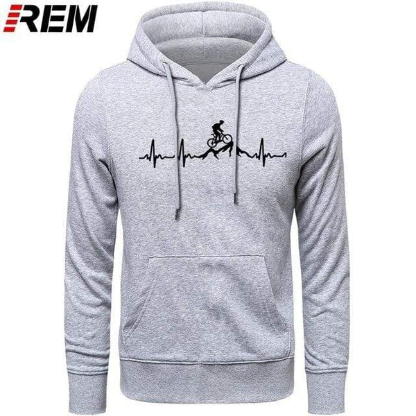 Planet Gates Hoodies Mountain Bike Heartbeat Funny MTB Dirt Bike Plus Custom LONG Sleeve Men's Fashion Family Cotton Hoodies, Sweatshirts