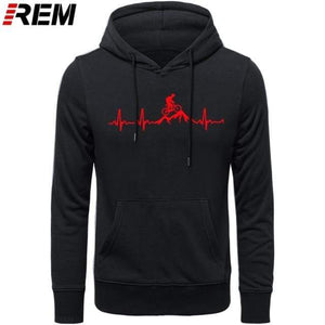 Planet Gates Hoodies Mountain Bike Heartbeat Funny MTB Dirt Bike Plus Custom LONG Sleeve Men's Fashion Family Cotton Hoodies, Sweatshirts