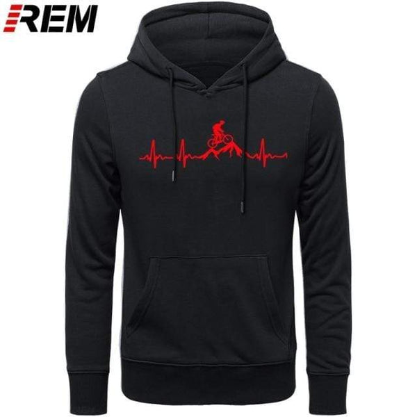 Planet Gates Hoodies Mountain Bike Heartbeat Funny MTB Dirt Bike Plus Custom LONG Sleeve Men's Fashion Family Cotton Hoodies, Sweatshirts