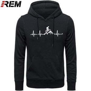 Planet Gates Hoodies Mountain Bike Heartbeat Funny MTB Dirt Bike Plus Custom LONG Sleeve Men's Fashion Family Cotton Hoodies, Sweatshirts
