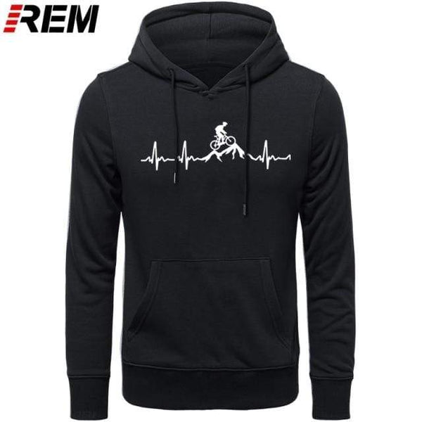 Planet Gates Hoodies Mountain Bike Heartbeat Funny MTB Dirt Bike Plus Custom LONG Sleeve Men's Fashion Family Cotton Hoodies, Sweatshirts
