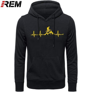 Planet Gates Hoodies Mountain Bike Heartbeat Funny MTB Dirt Bike Plus Custom LONG Sleeve Men's Fashion Family Cotton Hoodies, Sweatshirts