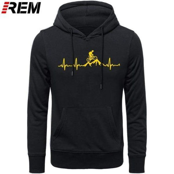 Planet Gates Hoodies Mountain Bike Heartbeat Funny MTB Dirt Bike Plus Custom LONG Sleeve Men's Fashion Family Cotton Hoodies, Sweatshirts