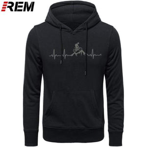 Planet Gates Hoodies Mountain Bike Heartbeat Funny MTB Dirt Bike Plus Custom LONG Sleeve Men's Fashion Family Cotton Hoodies, Sweatshirts