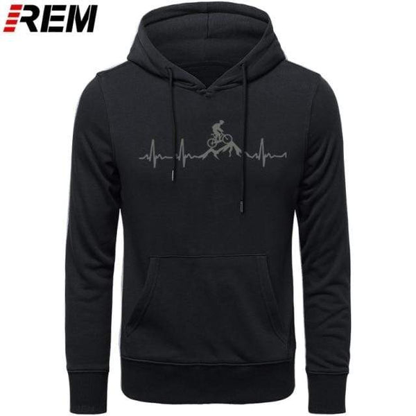 Planet Gates Hoodies Mountain Bike Heartbeat Funny MTB Dirt Bike Plus Custom LONG Sleeve Men's Fashion Family Cotton Hoodies, Sweatshirts
