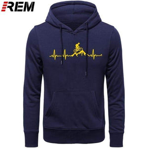Planet Gates Hoodies Mountain Bike Heartbeat Funny MTB Dirt Bike Plus Custom LONG Sleeve Men's Fashion Family Cotton Hoodies, Sweatshirts