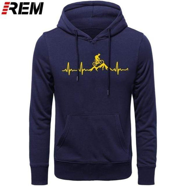 Planet Gates Hoodies Mountain Bike Heartbeat Funny MTB Dirt Bike Plus Custom LONG Sleeve Men's Fashion Family Cotton Hoodies, Sweatshirts