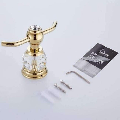 Planet Gates HOOK Brass Crystal Bathroom Accessories Set Polish Finish Gold Bathroom Hardware Set Europe Antique Bathroom Products ST1