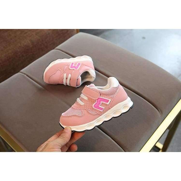 Planet Gates Pink / 11 Hook^Loop fashion patch baby toddlers casual breathable light baby first walkers Cute solid light baby sneakers shoes
