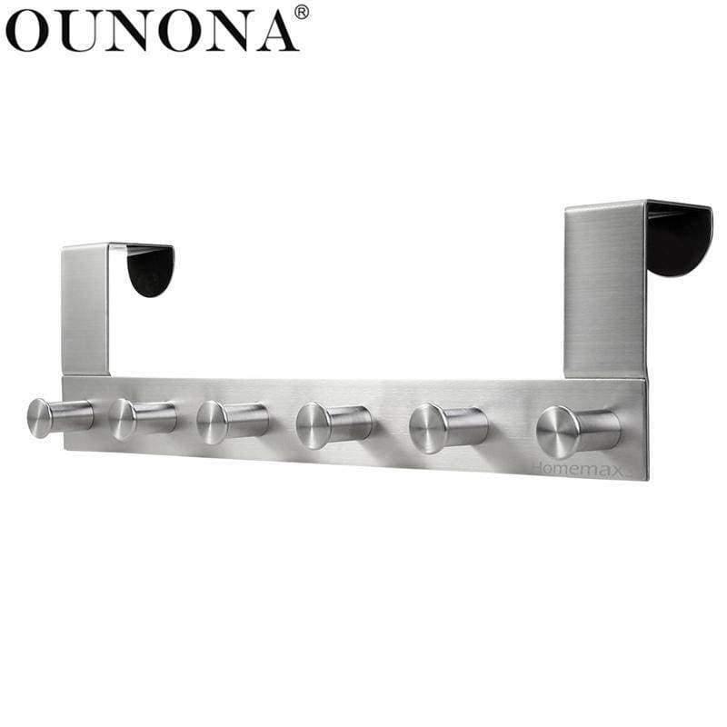 Planet Gates Hook Rack Hook Rail Coat Rack Bag Headphone Key Hanger with 6 Hooks Home Storage Organization Kitchen Bedroom Bathroom