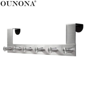 Planet Gates Hook Rack Hook Rail Coat Rack Bag Headphone Key Hanger with 6 Hooks Home Storage Organization Kitchen Bedroom Bathroom