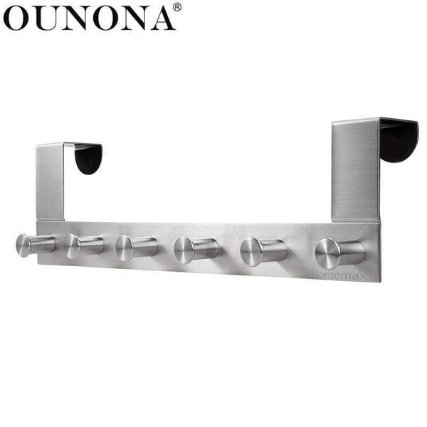 Planet Gates Hook Rack Hook Rail Coat Rack Bag Headphone Key Hanger with 6 Hooks Home Storage Organization Kitchen Bedroom Bathroom