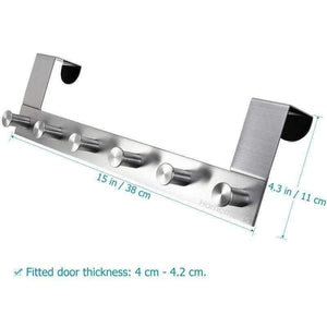 Planet Gates Hook Rack Hook Rail Coat Rack Bag Headphone Key Hanger with 6 Hooks Home Storage Organization Kitchen Bedroom Bathroom