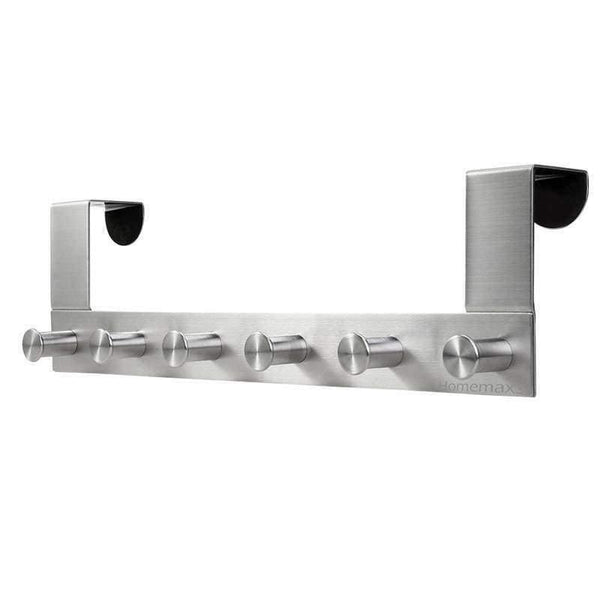 Planet Gates Hook Rack Hook Rail Coat Rack Bag Headphone Key Hanger with 6 Hooks Home Storage Organization Kitchen Bedroom Bathroom