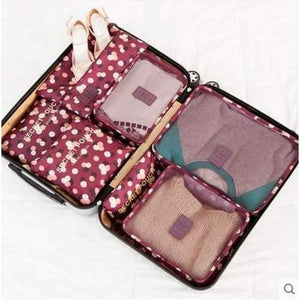 Planet Gates Hops 7Pcs/set Trip Luggage Organizer Polyester Portable Travel Partition Pouch Storage Bags Home Organization Accessories Supplies