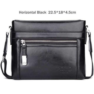 Planet Gates Horizontal  Black / China Quality Theftproof Waxy Leather Brand Man Bag With Metal Hasp Small Men's Crossbody Bag Vintage Shoulder Bags