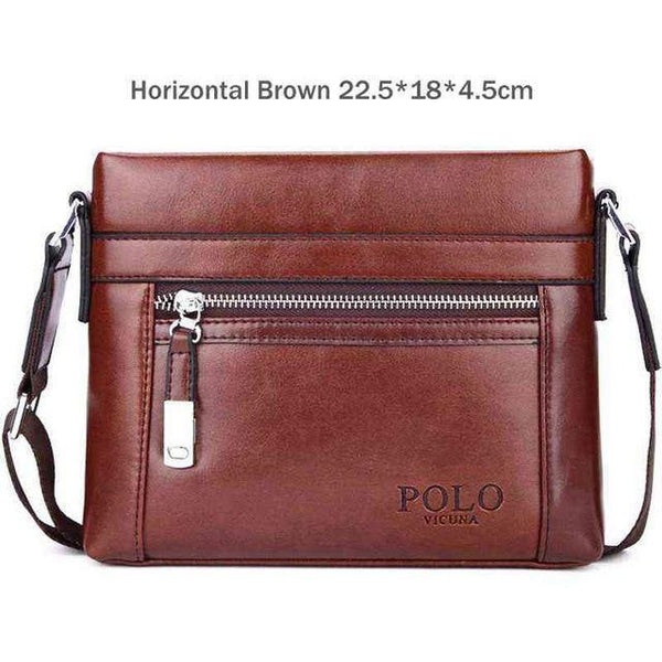Planet Gates Horizontal  Brown / China Quality Theftproof Waxy Leather Brand Man Bag With Metal Hasp Small Men's Crossbody Bag Vintage Shoulder Bags