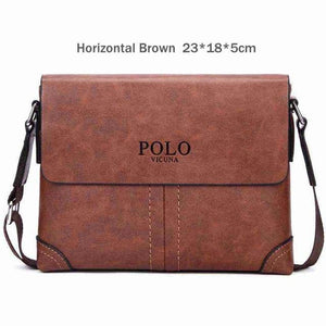 Planet Gates Horizontal Brown / China Unique Thread Design Mens Frosted PU Leather Messenger Bag Small Leisure Mens Bag Promotional Men Shoulder Bag New