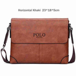 Planet Gates Horizontal Khaki / China Unique Thread Design Mens Frosted PU Leather Messenger Bag Small Leisure Mens Bag Promotional Men Shoulder Bag New