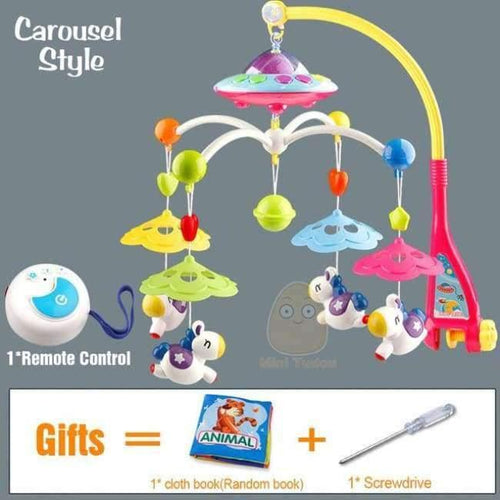 Planet Gates Horse With Remote / China Baby Toys 0-12 Months Crib Mobile Musical Bed Bell With Animal Rattles Projection Cartoon Early Learning Kids Toy