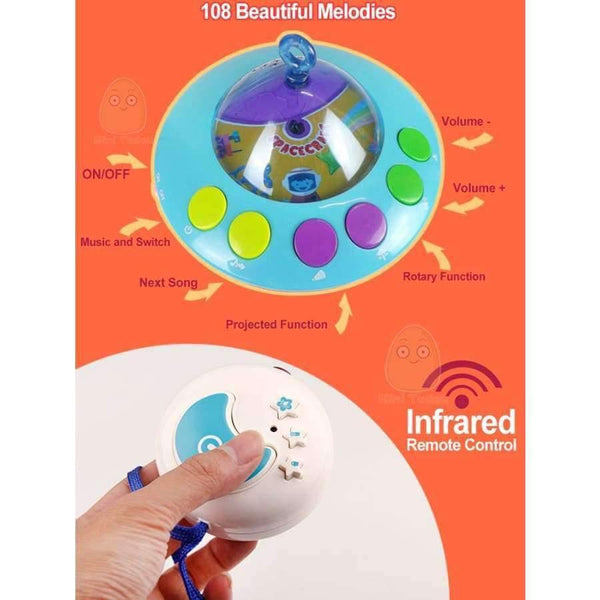 Planet Gates Horse With Remote / China Baby Toys 0-12 Months Crib Mobile Musical Bed Bell With Animal Rattles Projection Cartoon Early Learning Kids Toy