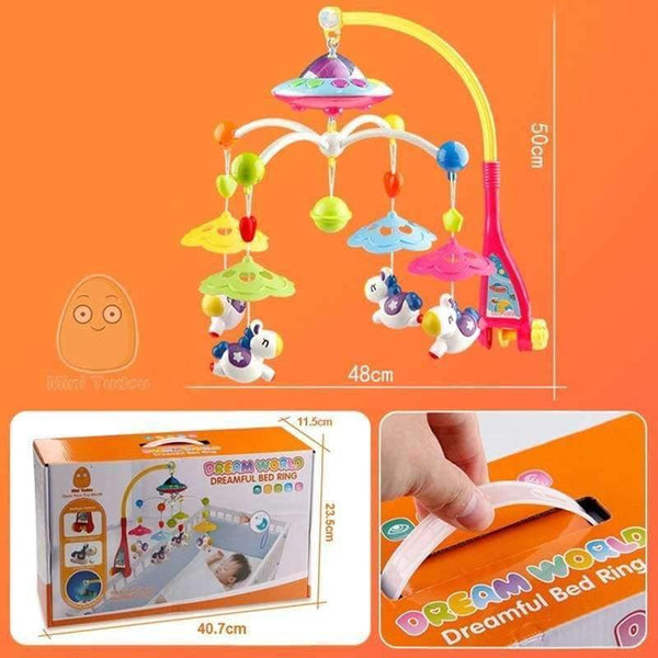Planet Gates Horse With Remote / China Baby Toys 0-12 Months Crib Mobile Musical Bed Bell With Animal Rattles Projection Cartoon Early Learning Kids Toy