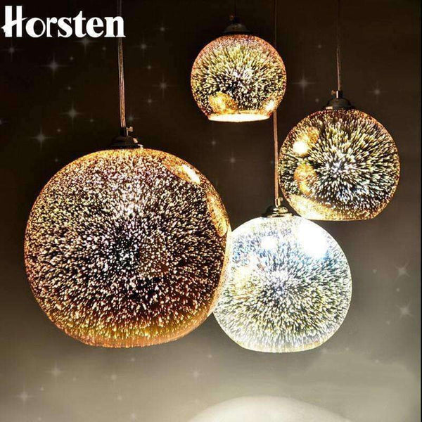 Planet Gates Horsten Novelty Glass Ball Pendant Lights Modern Suspended Luminaire Christmas Ball Design Lamp 3D Colorful Pendant Lighting