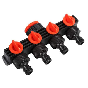 Planet Gates Hose Pipe Splitter Plastic Drip Irrigation Watering Connector Agricultural 4 Way Tap Connectors Garden Supplies