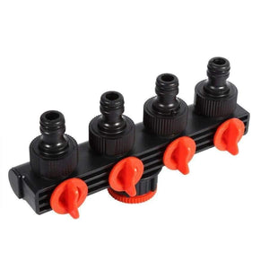 Planet Gates Hose Pipe Splitter Plastic Drip Irrigation Watering Connector Agricultural 4 Way Tap Connectors Garden Supplies