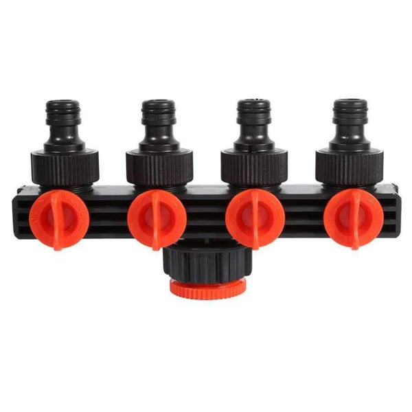 Planet Gates Hose Pipe Splitter Plastic Drip Irrigation Watering Connector Agricultural 4 Way Tap Connectors Garden Supplies