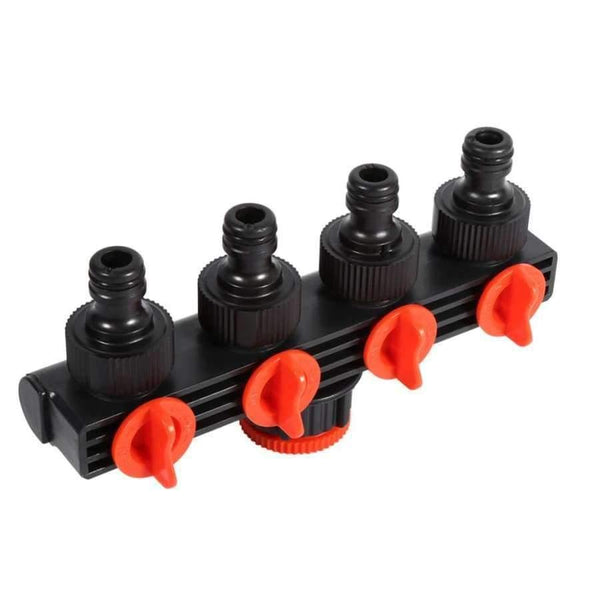 Planet Gates Hose Pipe Splitter Plastic Drip Irrigation Watering Connector Agricultural 4 Way Tap Connectors Garden Supplies
