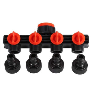 Planet Gates Hose Pipe Splitter Plastic Drip Irrigation Watering Connector Agricultural 4 Way Tap Connectors Garden Supplies
