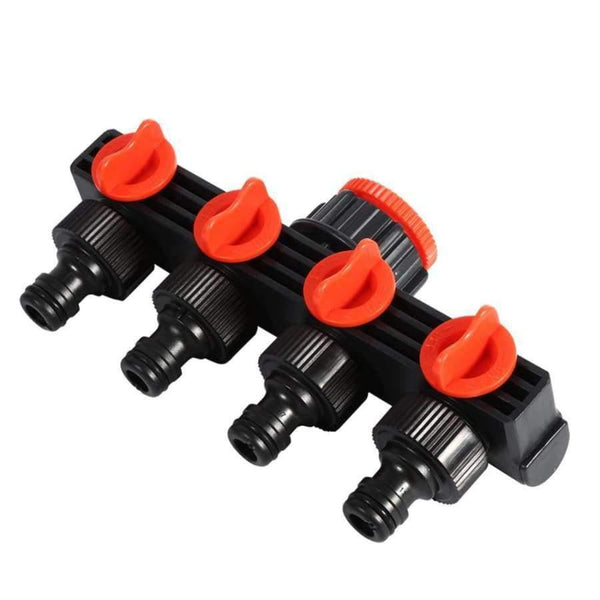 Planet Gates Hose Pipe Splitter Plastic Drip Irrigation Watering Connector Agricultural 4 Way Tap Connectors Garden Supplies