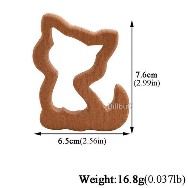 Planet Gates Hot Baby Teether Wooden Animal Pacifier Pendant Leaves Beech Squirrel Rodent Baby Gym Accessories Tooth Pendant Nursing Toy Gift