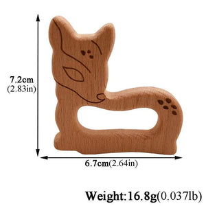 Planet Gates Hot Baby Teether Wooden Animal Pacifier Pendant Leaves Beech Squirrel Rodent Baby Gym Accessories Tooth Pendant Nursing Toy Gift