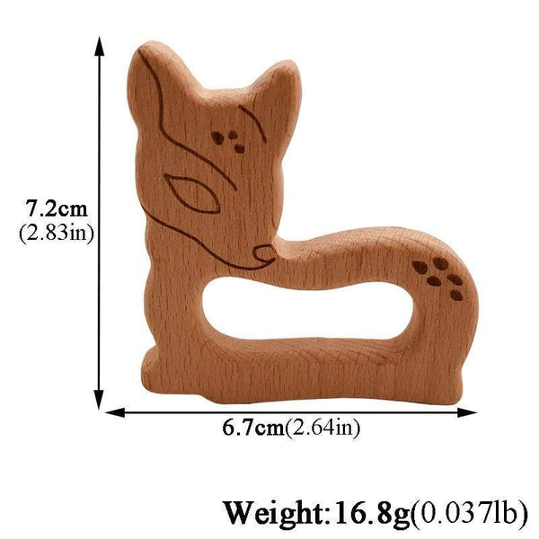 Planet Gates Hot Baby Teether Wooden Animal Pacifier Pendant Leaves Beech Squirrel Rodent Baby Gym Accessories Tooth Pendant Nursing Toy Gift