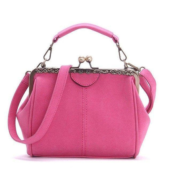 Planet Gates Hot Pink / 28X11X20CM Vintage Shoulder Bags Women Matte Pu Leather Clip Women Messenger Bag Small Brand Designer Female Handbag Ladies Sac