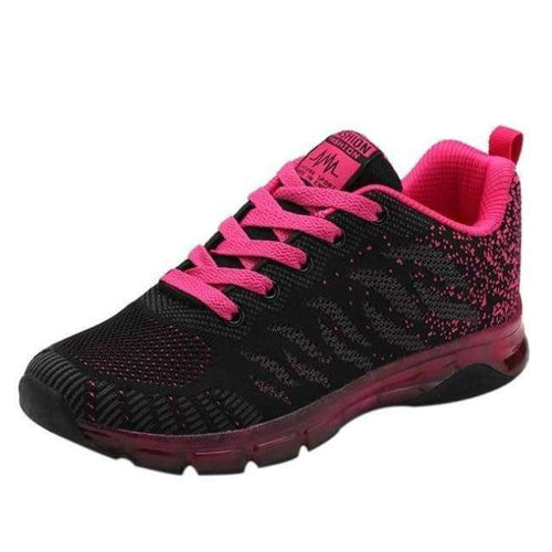 Planet Gates Hot Pink / 6 / China YOUYEDIAN Fashion Women Vulcanized Shoes Sneakers Ladies Lace-up Casual Shoes Breathable Walking Canvas Shoes Graffiti Flat #jss