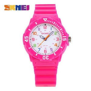 Planet Gates Hot Pink Fashion Casual Children Watches 50M Waterproof Quartz Wristwatches Jelly Kids Clock  Students Watch