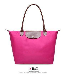 Planet Gates Hot Pink / Small  30x23x12 cm Women Bags Shoulder Bag Handbag Waterproof Nylon Leather Beach bag Designer Folding Tote Bolsa Sac Feminina