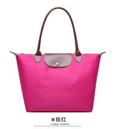 Planet Gates Hot Pink / Small  30x23x12 cm Women Bags Shoulder Bag Handbag Waterproof Nylon Leather Beach bag Designer Folding Tote Bolsa Sac Feminina