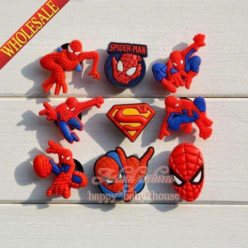 Planet Gates Hot Sale Best for Boys' Gifts 45PCS Spider Man PVC Shoe Charms Buckles Cartoon Shoe Accessories for Bracelets With Holes  JIBZ