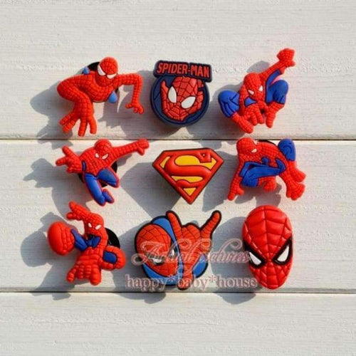 Hot Sale Best for Boys' Gifts 45PCS Spider Man PVC Shoe Charms Buckles Cartoon Shoe Accessories for Bracelets With Holes  JIBZ