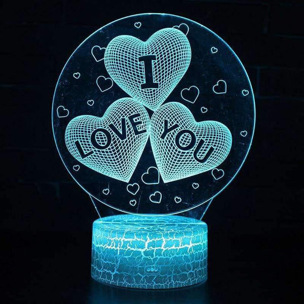 Planet Gates Hot Sale Christmas and Valentine's Gift Love 3D Illusion LED Table Night Light