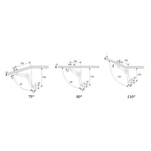 Planet Gates Hot Sales Kitchen cupboard hidden door hinges, door support bar for lift hydraulic Rod Furniture Hardware
