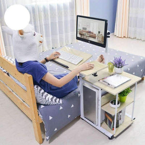 Planet Gates Hot selling fashion simple hanging bedside desk lazy PC desk household storage desk home office desk furniture