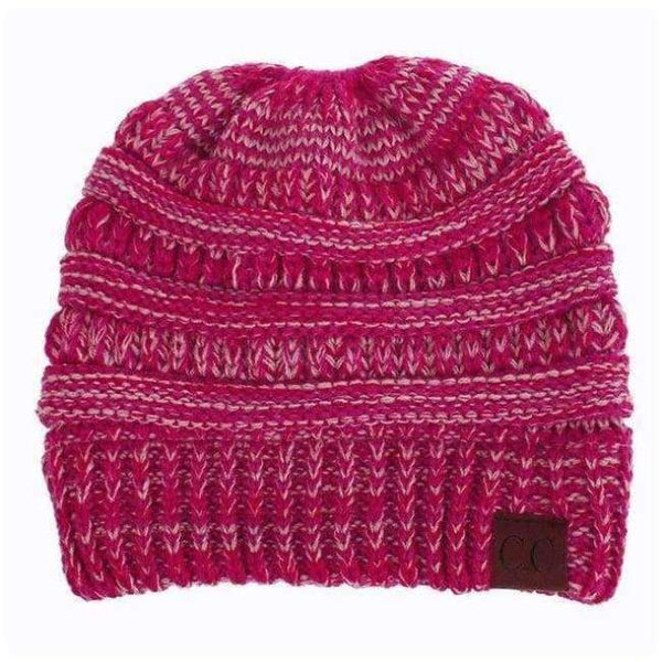 Planet Gates HotPink Pink Red CC Hat Ponytail Beanie Women Winter Messy Bun Woolen Skullies Beanies Knitted Warm Cap Mix Color Warm Knit Caps CC Ponytail Hats