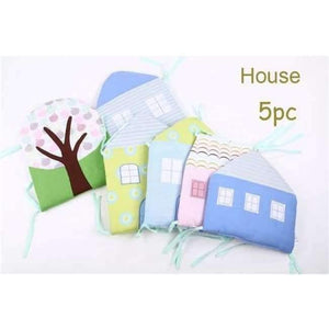 Planet Gates house 5pc / China 1-12Pc/Lot Infant Crib Bumper Bed Protector Baby Kids Cotton Cot Nursery bedding House bumper for boy and girl