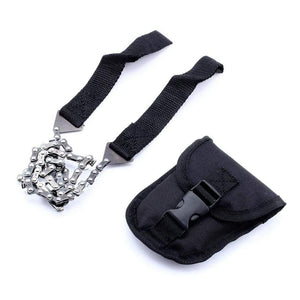 Planet Gates Household Gardening Hand Chainsaw with Nylon Bag Outdoor Survival Pocket Chain Saw Hand Chainsaw 65cm Camping Hiking